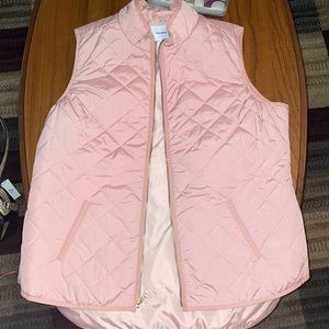 Pink vest.